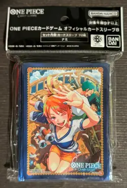 One Piece Card Game Official Sleeves 8 Nami Luffy Zoro 70pk - Image 1