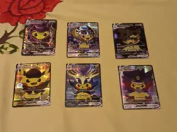 6Pikachu Pokemon Card Holo GX VSTAR VMAX GX EX Cosplay Art - Image 1