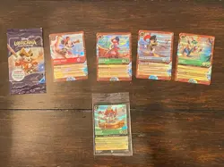 Disney Cruise Line Set of 6 Lorcana Cards W/sealed Mickey & STITCH - Image 1