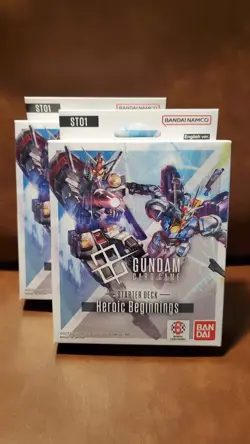 2x Gundam Card Game ST01 Starter Decks-[Opened]-[No Bonus Packs]-[English] - Image 1