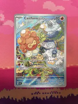 Pokemon Card Castform Sunny Form 191/191 Illustration Rare Surging Sparks NM - Image 1