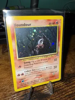 Pokemon TCG Houndour Neo Discovery Holo Rare Card 5/75 Vintage LP - Image 5