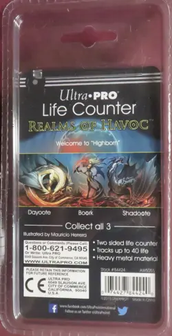 Ultra Pro Realms of Havoc Dayoote Metal Life Counter Collectors Limited Edition - Image 3