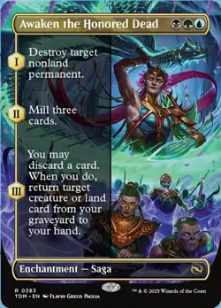 x1 Awaken the Honored Dead - Borderless R MTG Tarkir: Dragonstorm M/NM, English - Image 1