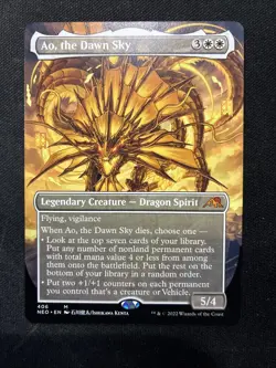 MTG - Ao, the Dawn Sky (Borderless) Kamigawa: Neon Dynasty - Image 1