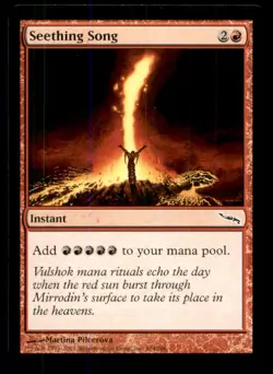 MTG Seething Song LP Light Play Mirrodin [3147] - Image 1