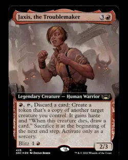 Jaxis, the Troublemaker (Extended Art) 425 Foil R Streets of New Capenna - Image 1