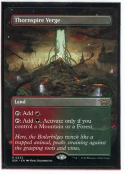 2024 Magic the Gathering Thornsire Verge Land Borderless Near Mint - Image 1