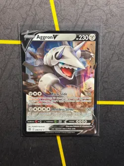 Aggron V 096/172 - Pokemon TCG Brilliant Stars Sword & Shield Ultra Rare Card NM - Image 1