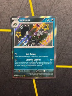 Grafaiai 190/091 Pokemon TCG Scarlet & Violet Paldean Fates Shiny Rare NM - Image 1
