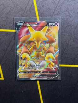 Alakazam V 172/185 - Pokemon TCG Vivid Voltage Sword & Shield Full Art Card NM - Image 1