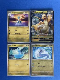 Dragonite V Pokemon Go+Dragonair+Dratini(X2) 4-card lot Pokemon lot - PWE - Image 1