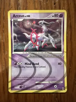 Arceus AR 7 (Psychic Type) - LIGHT PLAY - Arceus Set - Pokemon 2009 *SWIRL* - Image 1