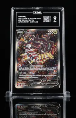 Pokemon Giratina V (Alternate Full Art) 186/196 Swsh11: Lost Origin Holo TAG 9 - Image 1