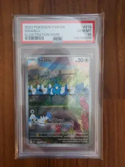 PSA 10 GEM MINT SWABLU 213/182 Pokemon EN PARADOX RIFT ILLUSTRATION RARE #213 - Image 1