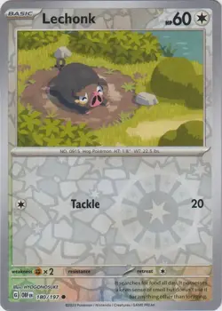 🔥Pokemon - Lechonk - Reverse Holo - 180/197 - Obsidian Flames - (NM)🔥 - Image 1