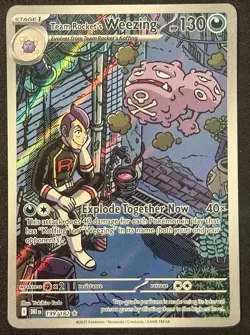 Team Rocket’s Weezing 199/182 - Illustration Rare - Pokemon Destined Rivals - NM - Image 1