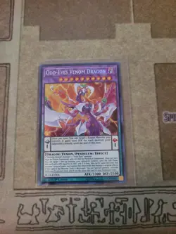 YUGIOH ODD-EYES VENOM DRAGON BLLR-EN006 SECRET 1ST ED NM - Image 1
