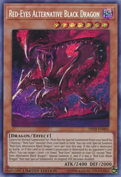 Yugioh! LP Red-Eyes Alternative Black Dragon - TN19-EN005 - Prismatic Secret Rar - Image 1