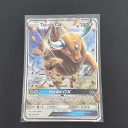 Pokemon TCG Tauros GX Holo Ultra Rare Card Sun & Moon Base Set 100/149 - Image 1
