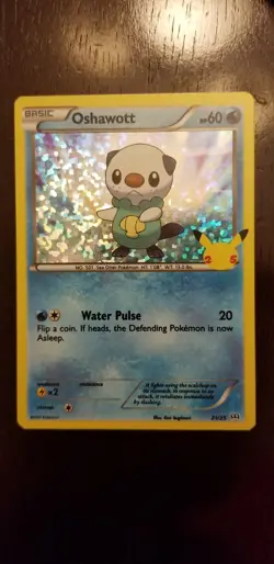 Oshawott - 21/25 - 2021 Pokemon Card Holo McDonalds 25th Anniversary Promo NM - Image 1