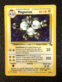 Magneton - 11/62 - Pokemon Fossil Unlimited Holo Rare Card WOTC NM - Image 1