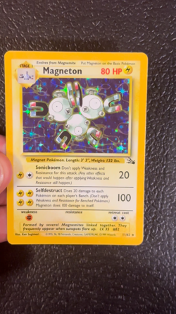 Magneton - 11/62 - Pokemon Fossil Unlimited Holo Rare Card WOTC NM - Image 2
