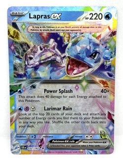 Lapras ex - 032/142 Pokemon TCG Stellar Crown Holo Double Rare Pokemon Card - Image 1