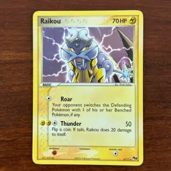Raikou 3/17 Non Holo Rare POP Series 2 Promo Pokemon Card - Image 1