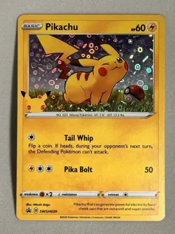 Pikachu SWSH039 General Mills Promo 2020 Holo Rare Pokemon TCG Card - Image 1
