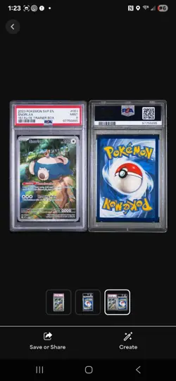 Pokemon TCG Snorlax Scarlet & Violet 151 ETB Promo Card #051 PSA 9 Mint - Image 1