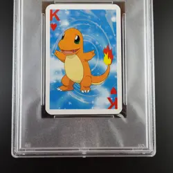 PSA 10 Charmander King of Hearts Graded Pokemon Mini Bicycle Card - Image 3