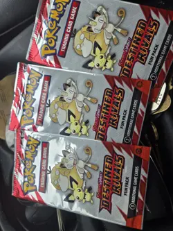 Pokemon Destined Rivals Fun Pack (Sealed Pack with 3 Cards) 3 packs total - Image 1