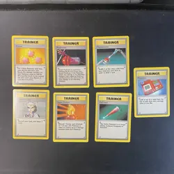 7 card lot Pokemon base set 1999 wizard of the coast vintage tcg selling as is - Image 2