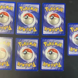 7 card lot Pokemon base set 1999 wizard of the coast vintage tcg selling as is - Image 5