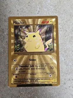 Pokemon Gold Metal Pikachu Card 58 Celebrations Ultra Premium Collection Promo - Image 1
