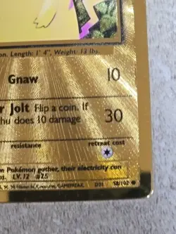 Pokemon Gold Metal Pikachu Card 58 Celebrations Ultra Premium Collection Promo - Image 3