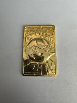 Pokemon Burger King 23K Gold Plated Pokemon Card 1999 Jigglypuff #39 - Image 1