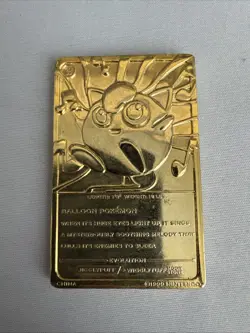 Pokemon Burger King 23K Gold Plated Pokemon Card 1999 Jigglypuff #39 - Image 2