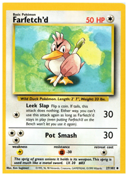 Farfetch'd Non-Holo 1999 WOTC Pokemon Card 27/102 Base Set - Image 1