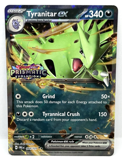 Tyranitar ex 064/131 Pokemon Stamped Prismatic Evolutions Double Rare Promo Card - Image 1