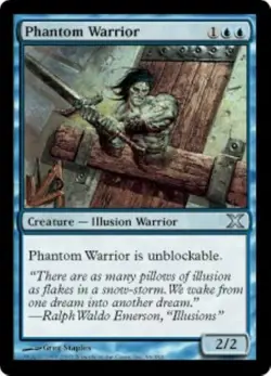 ^MTG Tenth 10th Edition - Phantom Warrior *FOIL* NM - Image 1