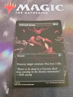 Mtg. Infernal Grasp. Foil Borderless. Innistrad Remastered. Pack Fresh - Image 1