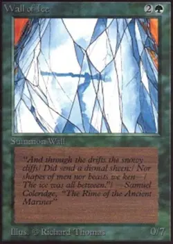 MTG Wall of Ice, Unlimited, Moderately Played, English - Image 1