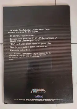 Vintage 1997 Magic The Gathering - Portal Demo Magazine Ad Sealed Pack On Card - Image 3