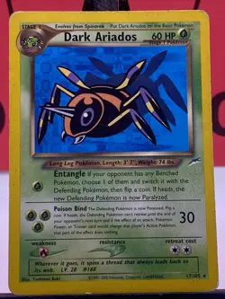 Dark Ariados 17/105 Neo Destiny WOTC Pokemon TCG Regular Rare 1999 MP - Image 3