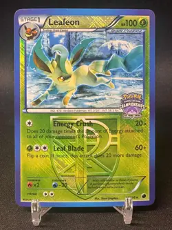 🌈 Leafeon - 11/116 - Pokemon Plasma Freeze Black White State Championships - NM - Image 1
