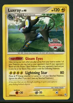 NM Luxray Promo National Championships Diamond and Pearl Pokemon 7/130 2007 - Image 1