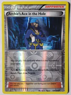REVERSE HOLO Archies Ace In The Hole 124/160 LP - XY Primal Clash Pokemon Card - Image 1