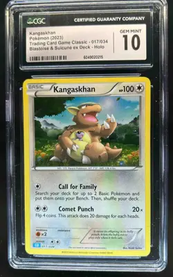 2023 Pokemon Kangaskhan Blastoise & Suicune ex Deck Holo #017/034 CGC 10 - Image 1
